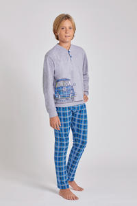 BOY'S PAJAMA M/L EP4083 Tellini S.r.l. Wholesale Clothing